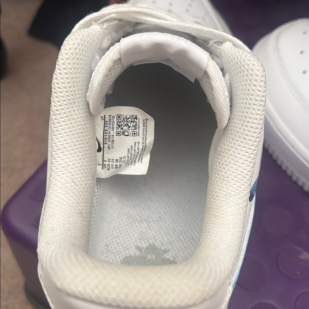 Nike | Custom Drip Blue Butterfly Fantasy 🦋 Air Force 1’s Never Worn Sz 7 - Picture 6 of 13